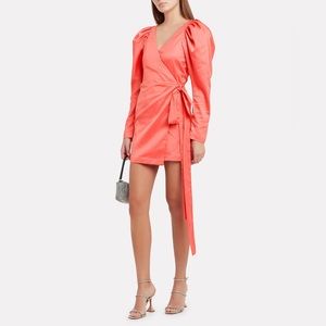 NWT Rotate by Birger Christensen No. 31 Satin Wrap dress, 38/M